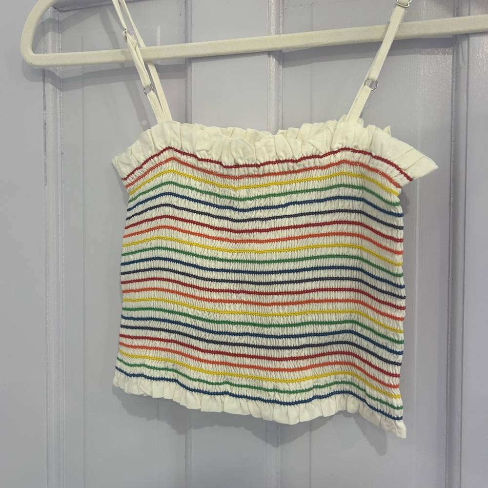 Ocean Drive Multicolor Striped Camisole
